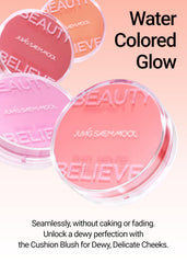 JUNG SAEM MOOL Artist Cushion Blush hidrata gracias a ácido hialurónico y panthenol