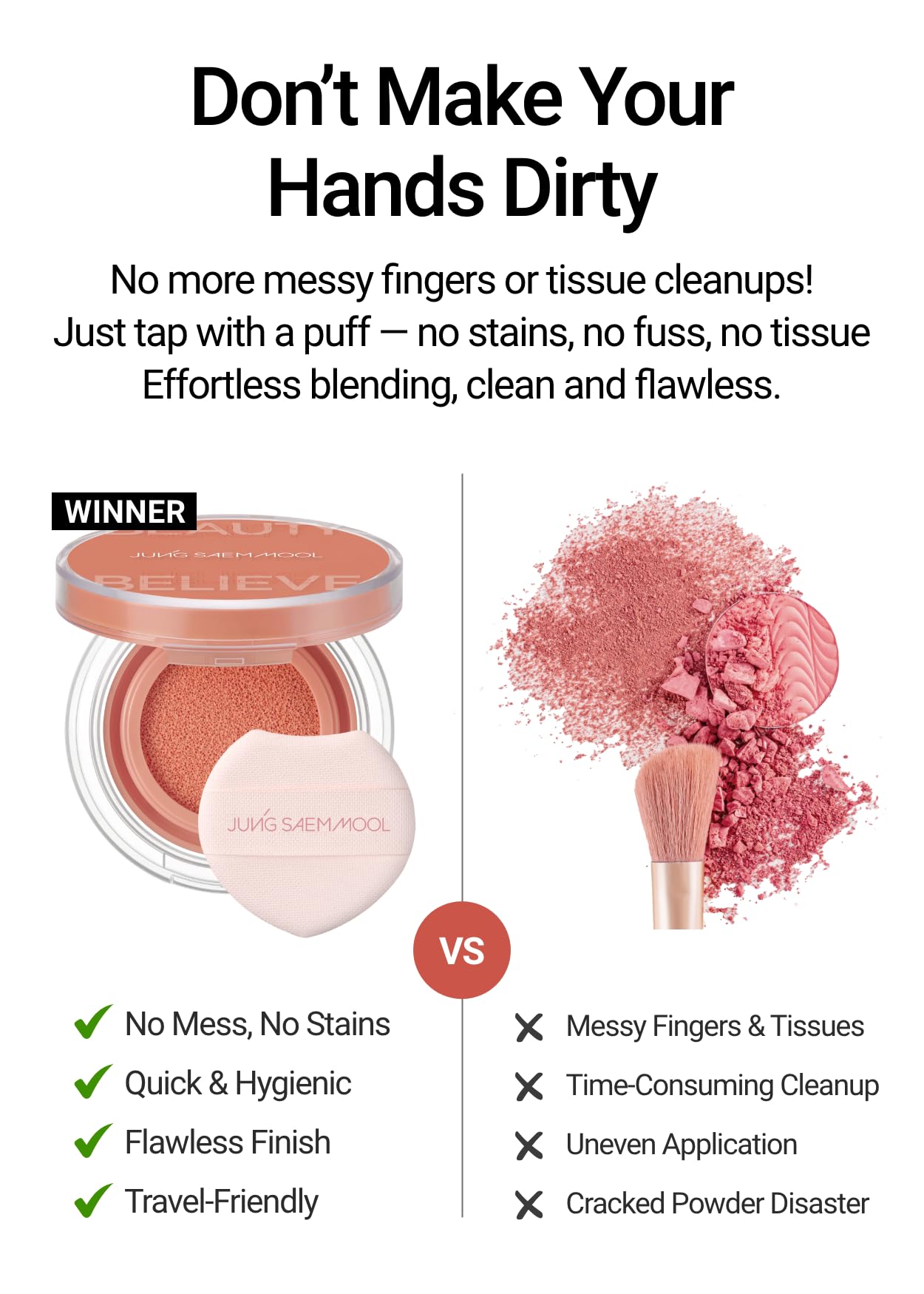 JUNGSAEMMOOL Artist Cushion Blush Plop Berry packaging and compact design