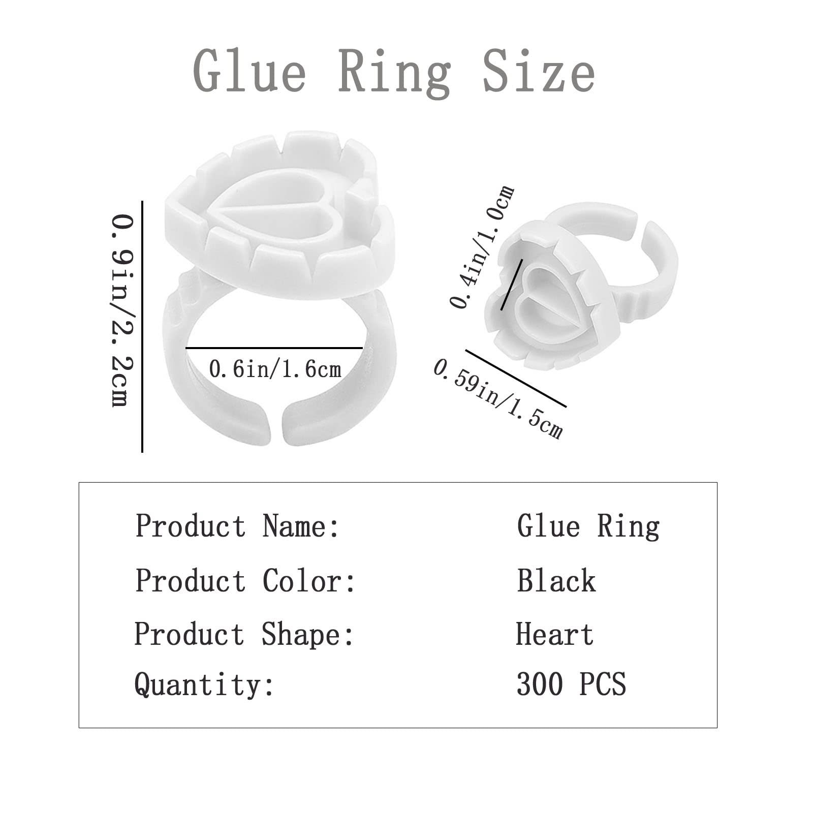 Anillos de pegamento Jusbuya para fans de volumen, diseño que facilita la separación