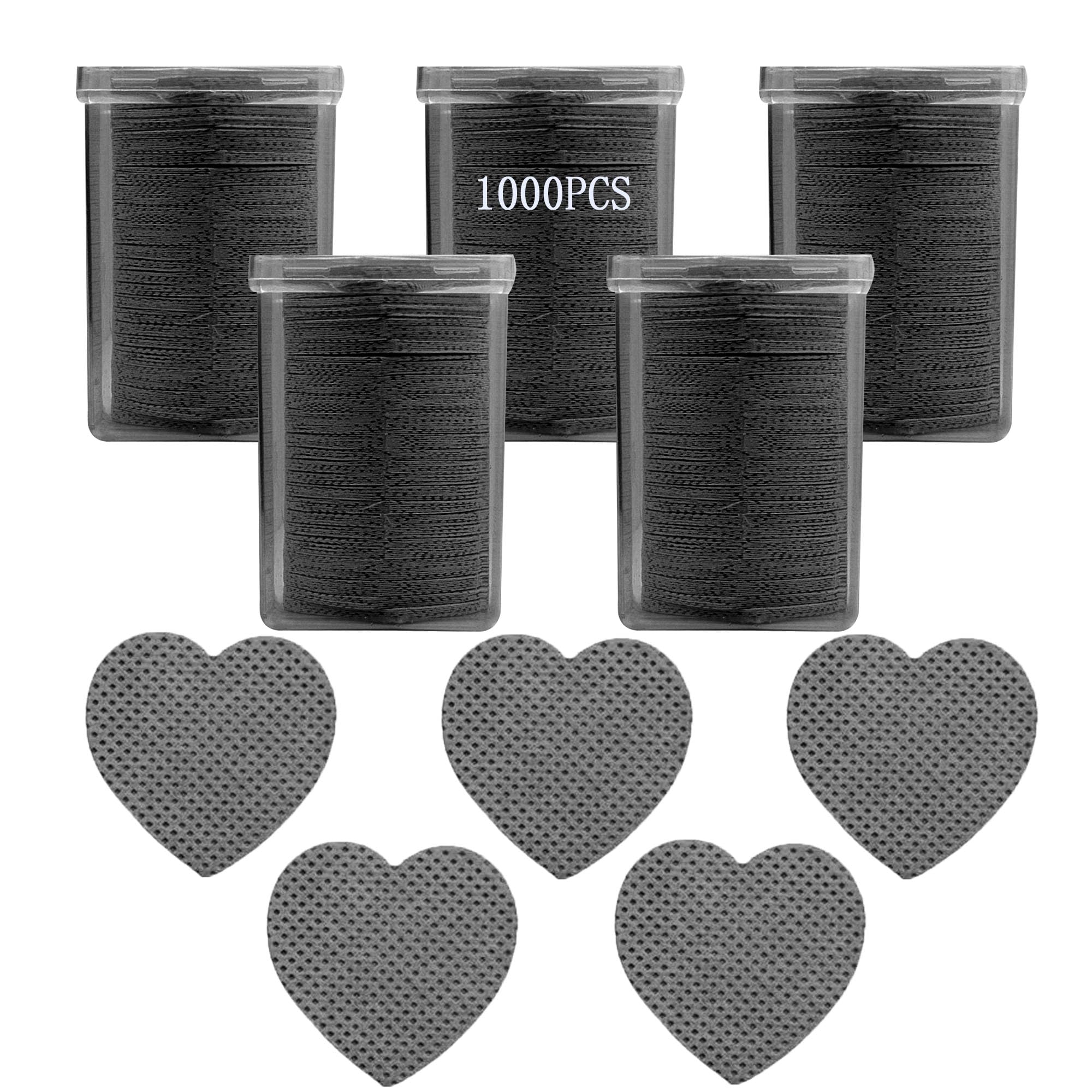 Jusbuya toallitas sin pelusa para uñas con forma de corazón, altas absorbentes y sin residuos.