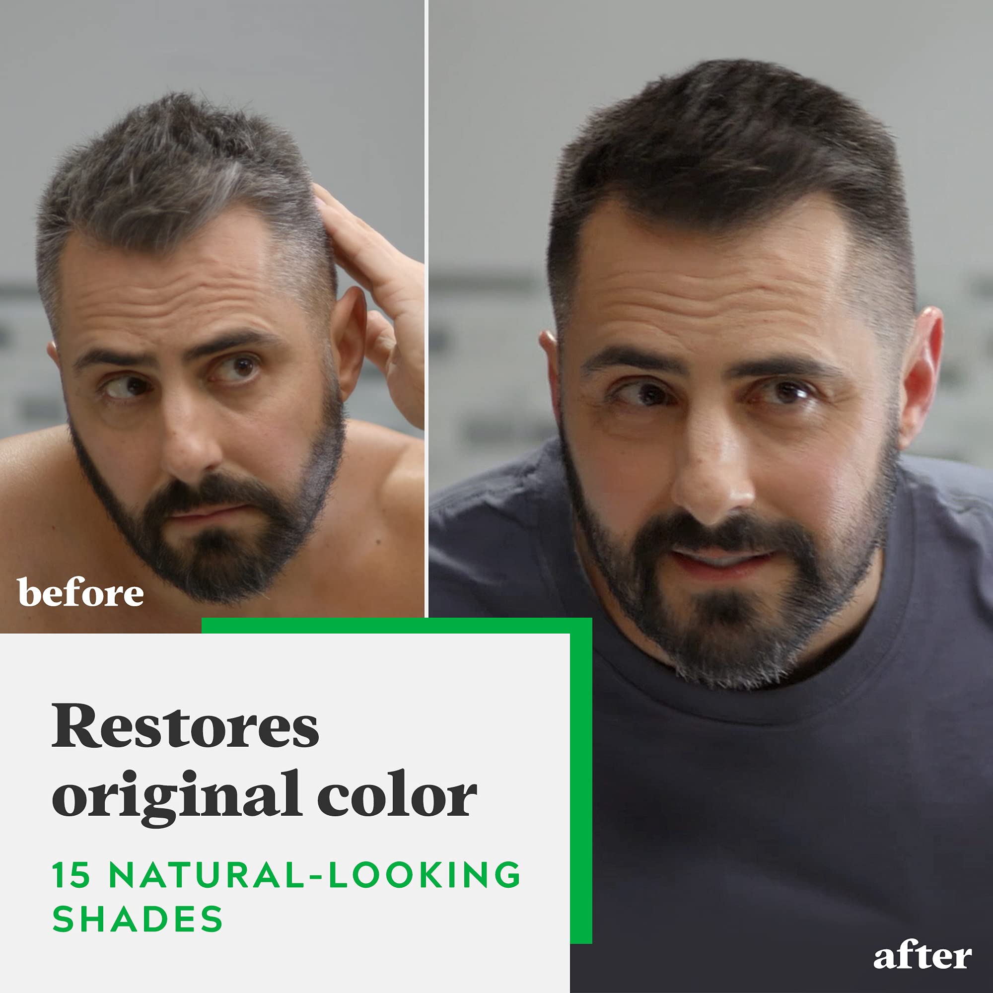 Just for Men Champú Coloración: tecnología de gris objetivo para un resultado natural.
