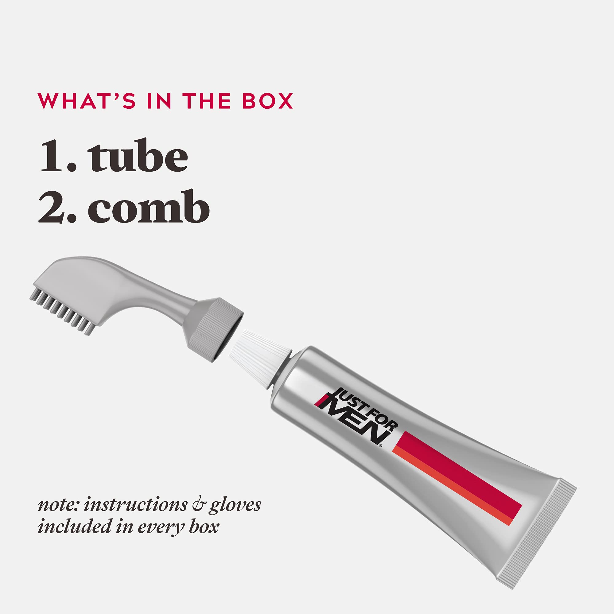 Just For Men Easy Comb-In Color, cobertura de canas uniforme y natural.