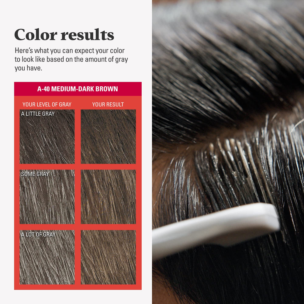 Just For Men Easy Comb-In Color, dura hasta ocho semanas con crecimiento.