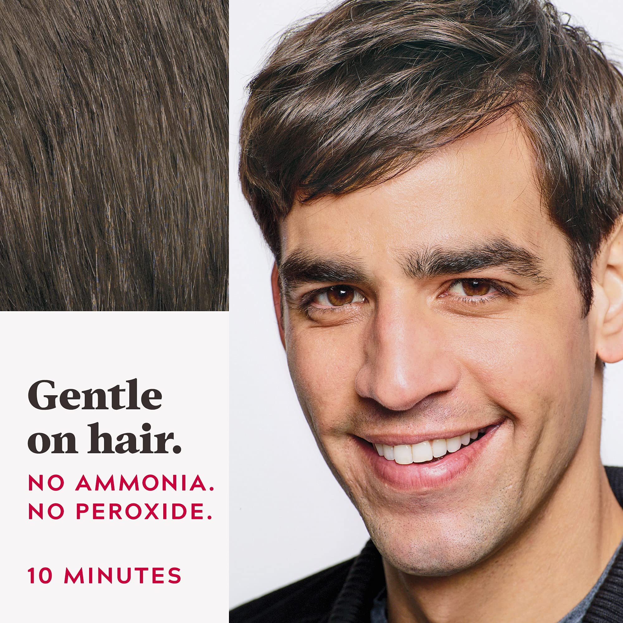 Just For Men Easy Comb-In Color, resultado natural con acabado suave.
