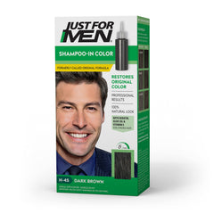 Just For Men Shampoo-In-Color Dark Brown H-45: botella para aplicación rápida en casa