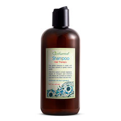 Just Nutritive Shampoing, bouteille ouverte — texture riche pour nourrir le cuir chevelu.