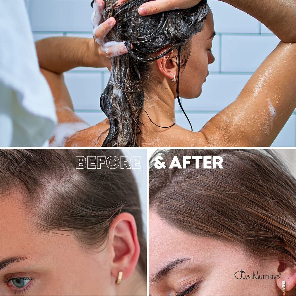 Just Nutritive Shampoing, ingrédients naturels — formulation revitalisante pour les cheveux fragiles.