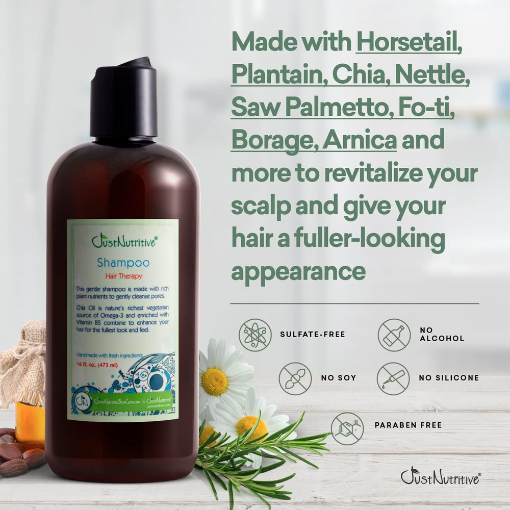 Just Nutritive Shampoing, emballage élégant — routine capillaire simple et efficace.