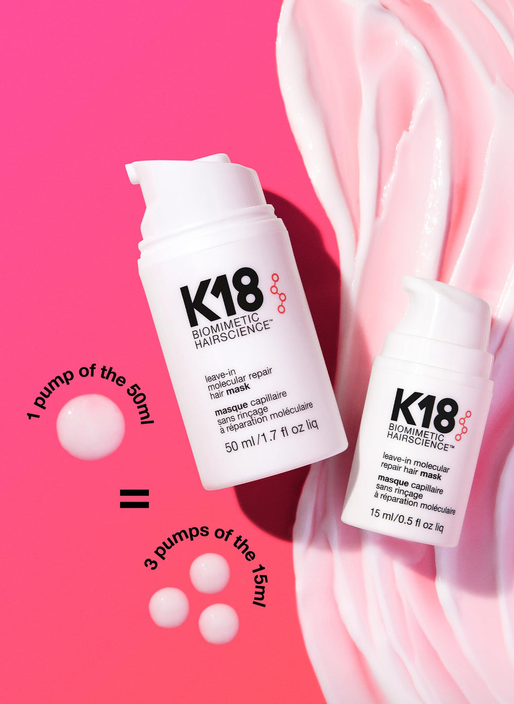 K18 cabello-brillante-modelo: ejemplo de cabello con brillo y control.