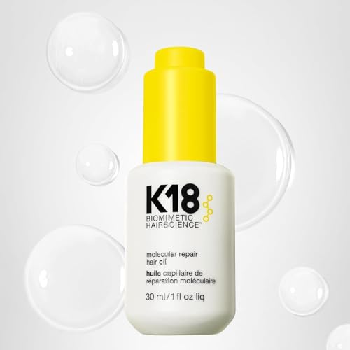 K18 Huile douceur et coiffage, cheveux plus lisses et soyeux.