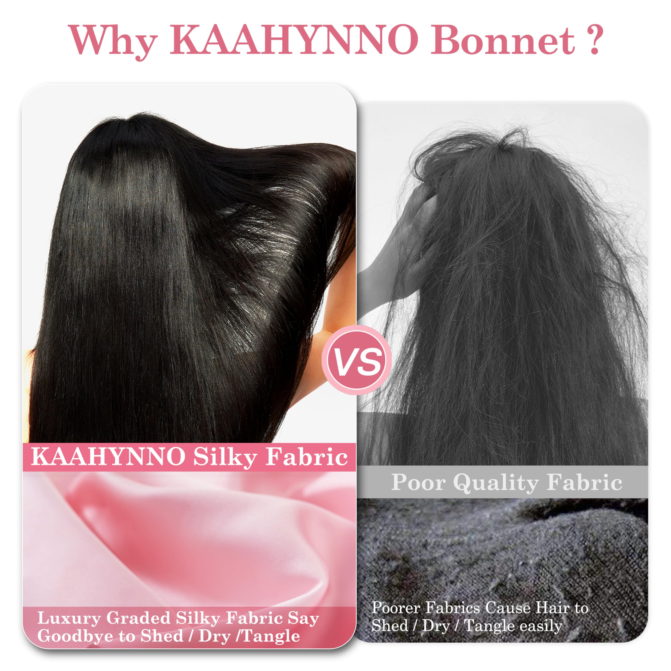KAAHYNNO charmeuse seda lujo suave reduce frizz y mantiene la humedad