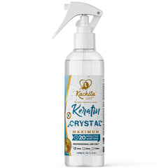 Kachita Spell Keratin Crystal, botella-atomizador para aplicación uniforme y cobertura suave.