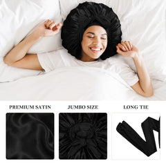 Kafteri bonete seda dormir, material satinado, protege el cabello.