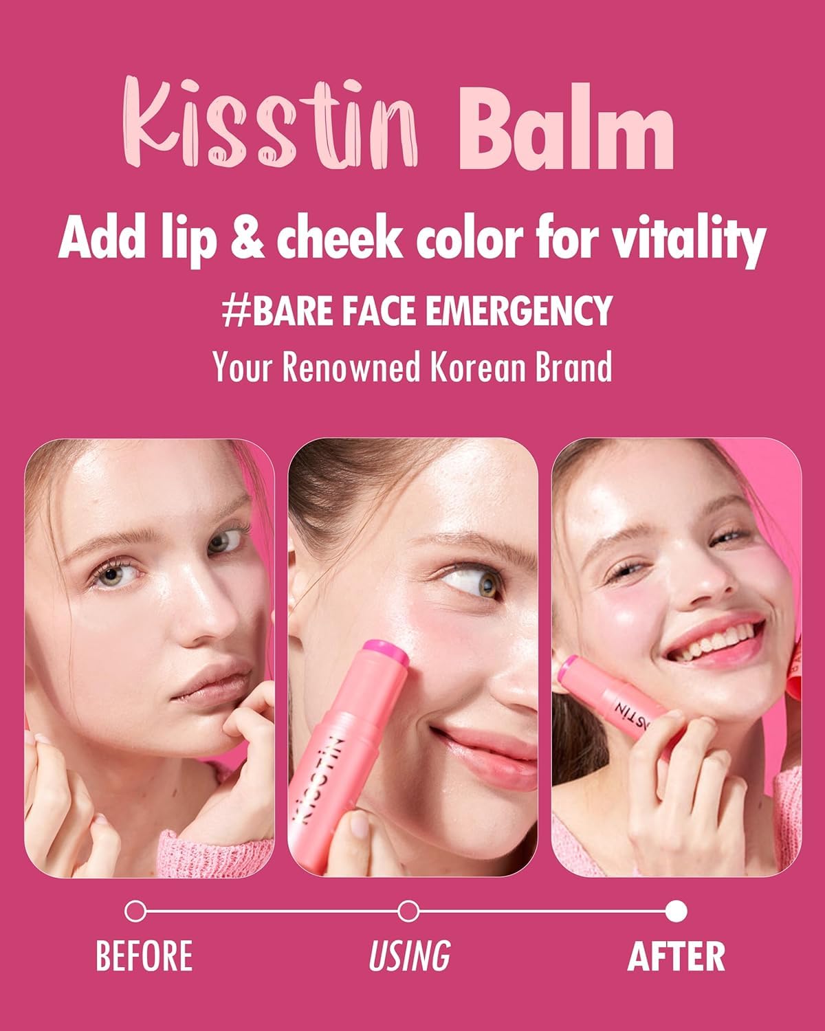 KAHI Kisstin Balm hydration-coverage close-up shows dewy texture.