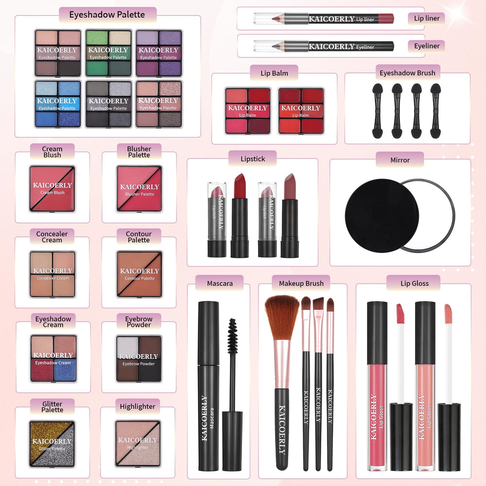 KAICOERLY estuche resistente para maquillaje, ideal para llevar de viaje.