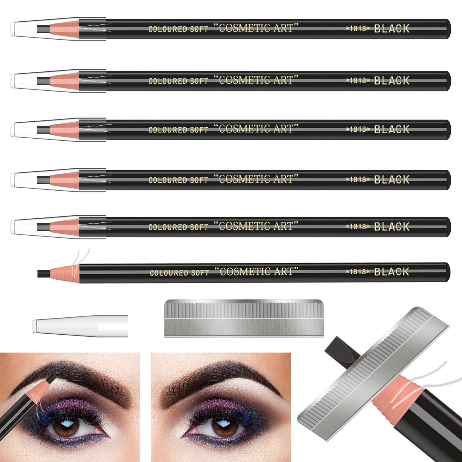 Kaiqi lapiz cejas impermeable crea trazos definidos y duraderos