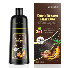 KAISASA champú tintura 3 en 1 en botella 500 ml para cubrir canas.