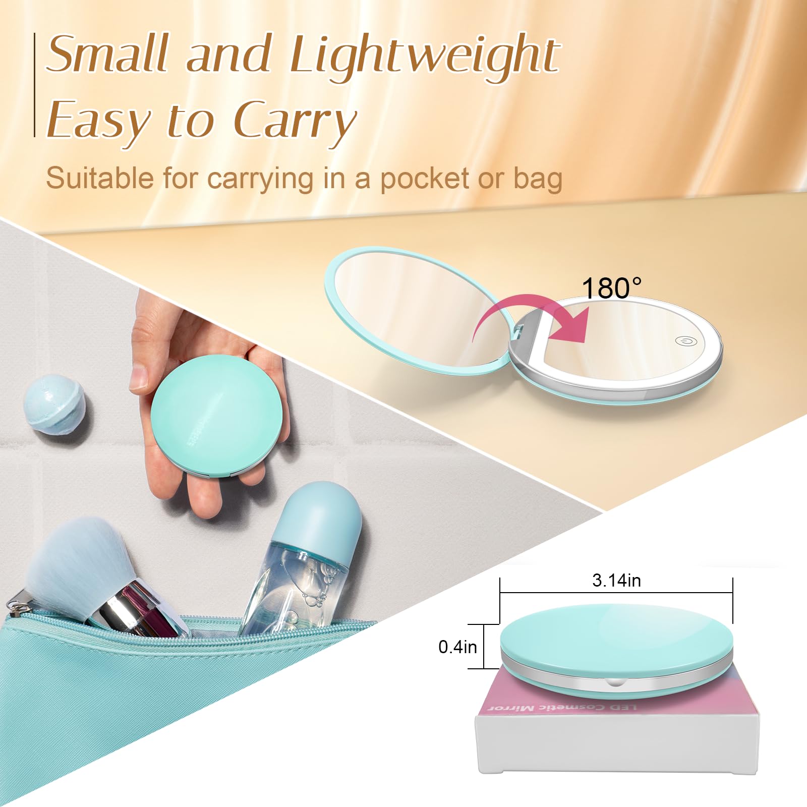 Kakuje regalo con espejo iluminado, perfecto para madres y amigas.