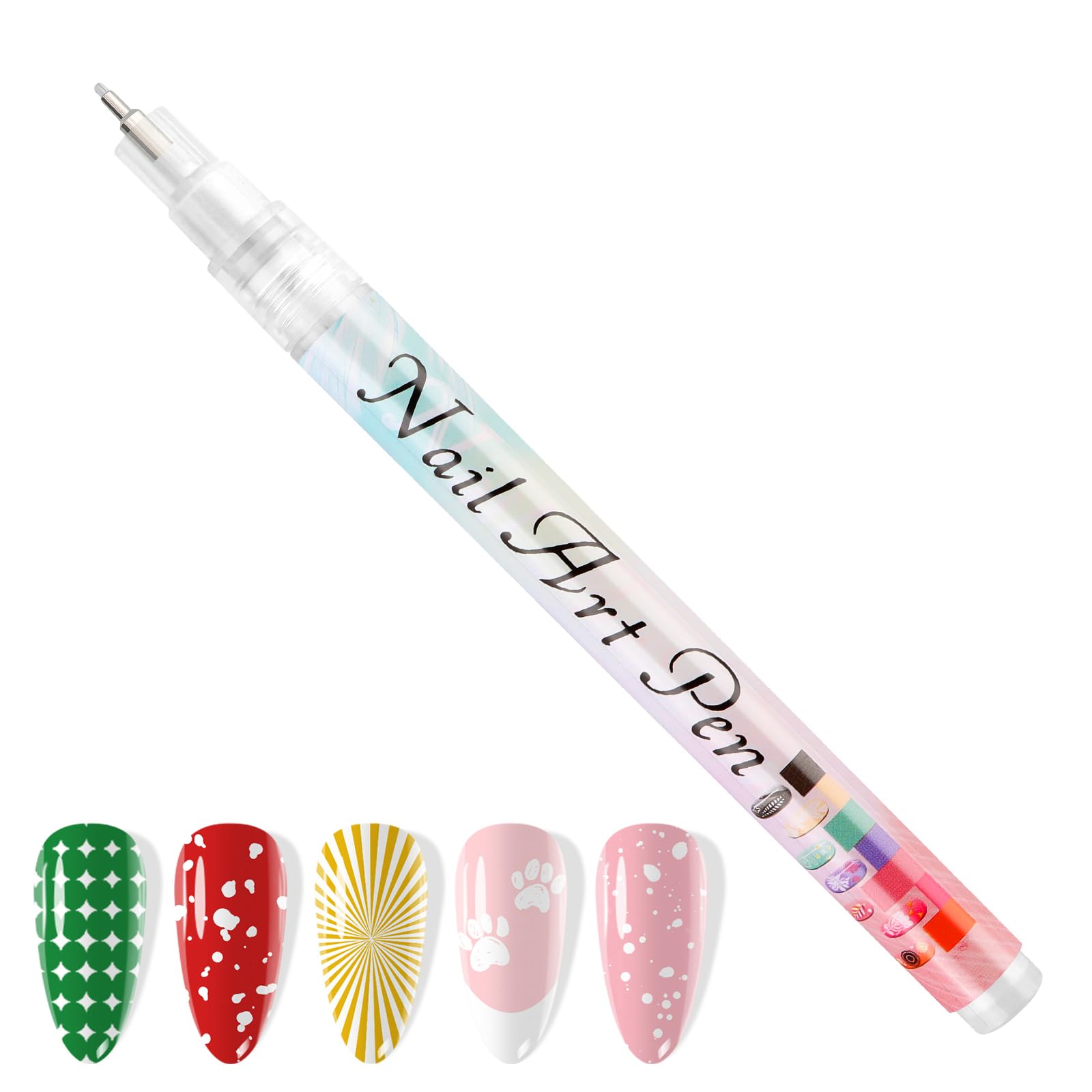 Kalolary pluma para uñas con punta 0,5 mm para detalles nítidos.