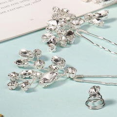 Kalolia accesorio cabello cristal espiral 02, detalle deslumbrante para damas de honor.