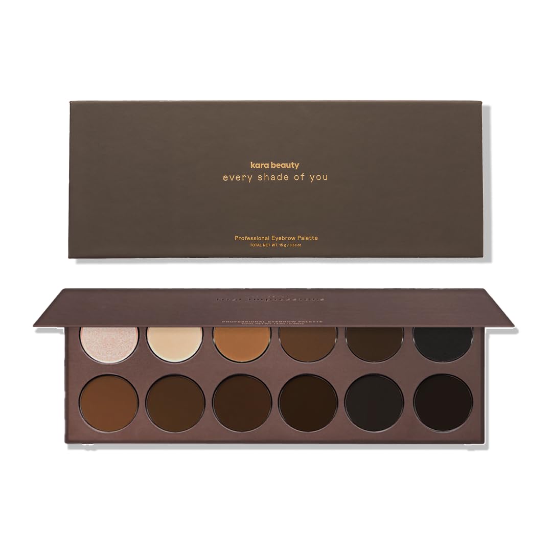 Kara Beauty Eyebrow Kit: paleta de 16 tonos para cejas naturales o definidas.