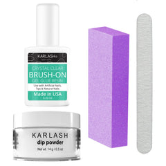 Karlash kit de reparación de uñas con acabado cristalino claro para uñas rotas.