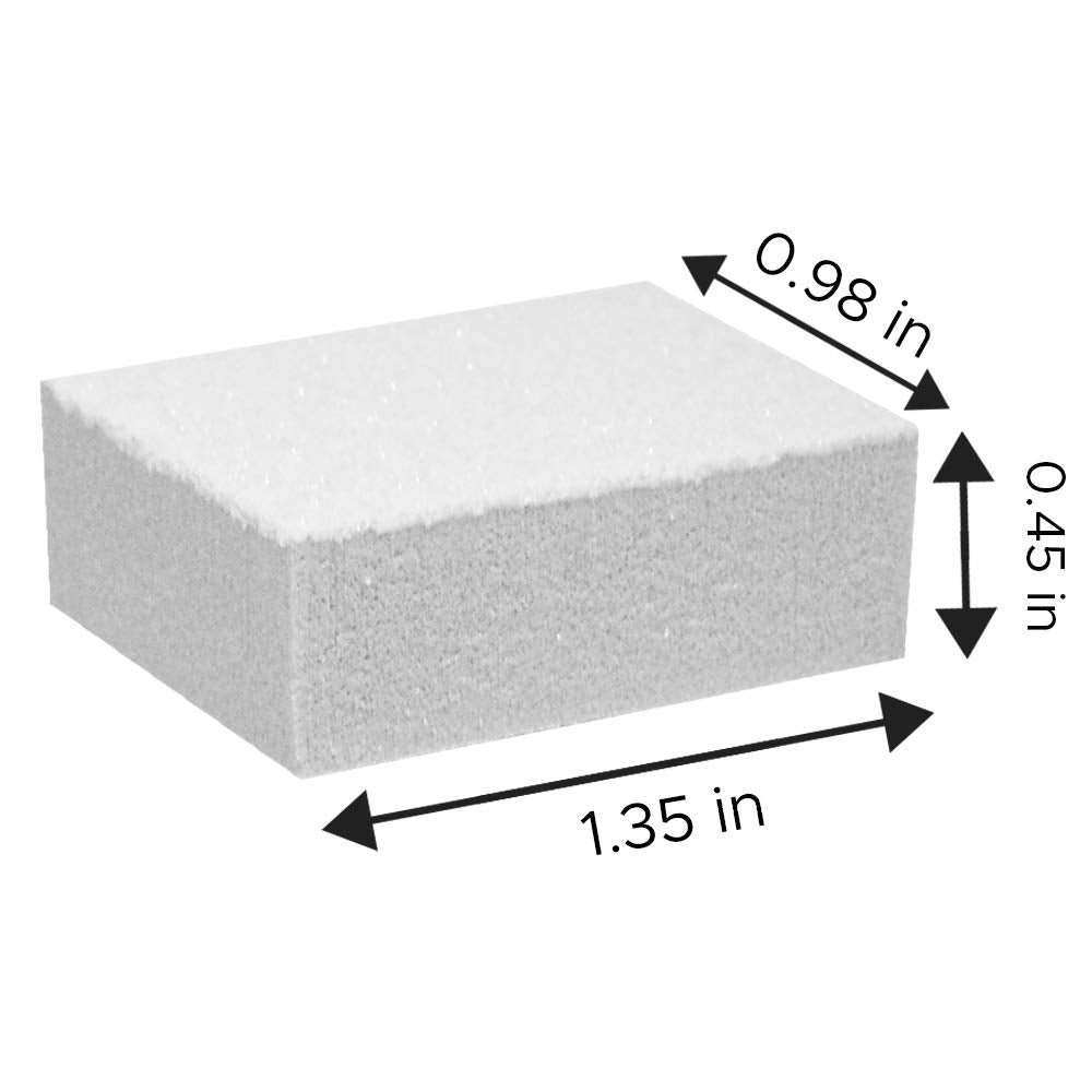 Karlash Nail Mini White Buffer Block in use showing dual-sided buffing for a smooth base