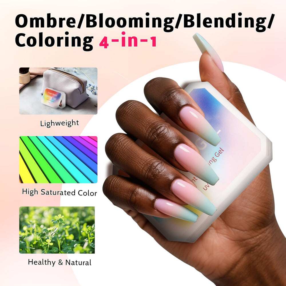Karroy blooming aura nail art paint enables soft floral effects.