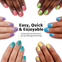 Gel de uñas Karroy, degradado ombre vibrante para principiantes.