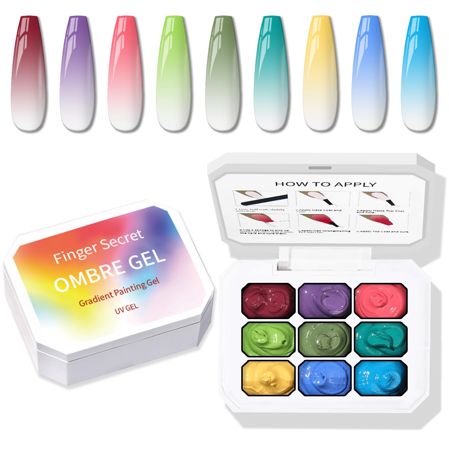 Karroy esponja para aplicación ombre en uñas, facilita degradados precisos en casa.