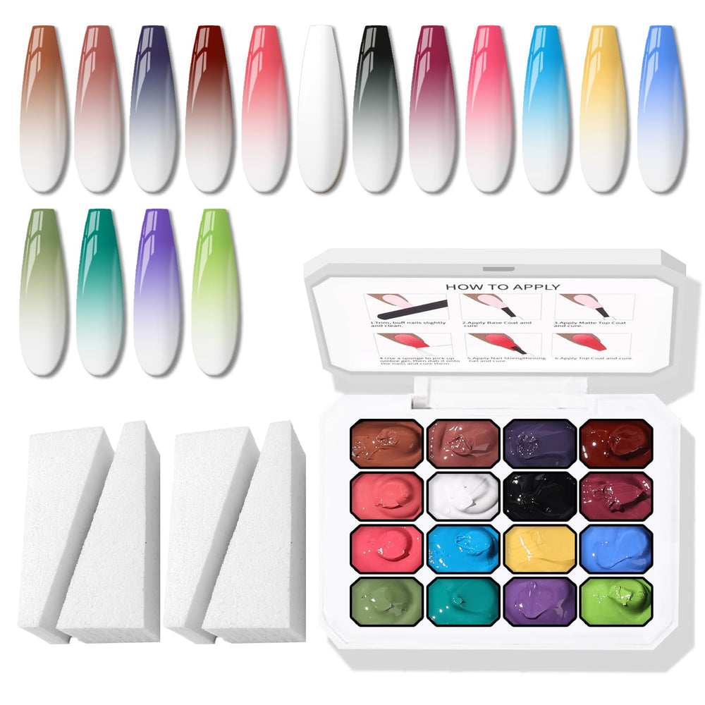 Karroy esponja para pintura ombre, facilita degradados suaves en las uñas.