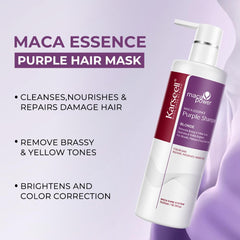Karseell champú púrpura para cabello blanqueado resalta brillo plateado y reduce amarillamiento.