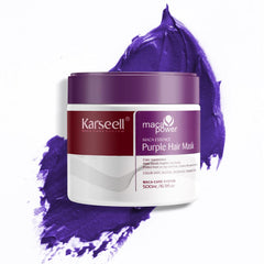 Karseell mascarilla púrpura en botella para cabello rubio plateado, neutraliza tonos amarillos