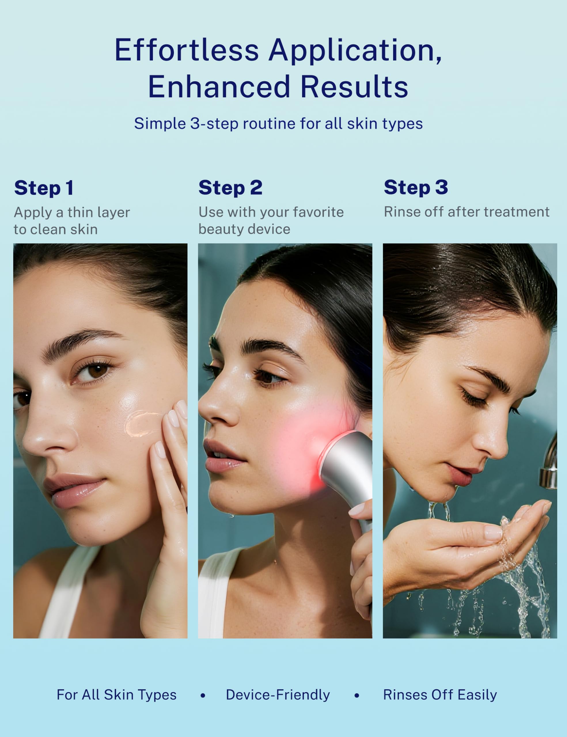 KARUNO gel conductivo Aloe vera y ácido hialurónico para hidratación profunda.