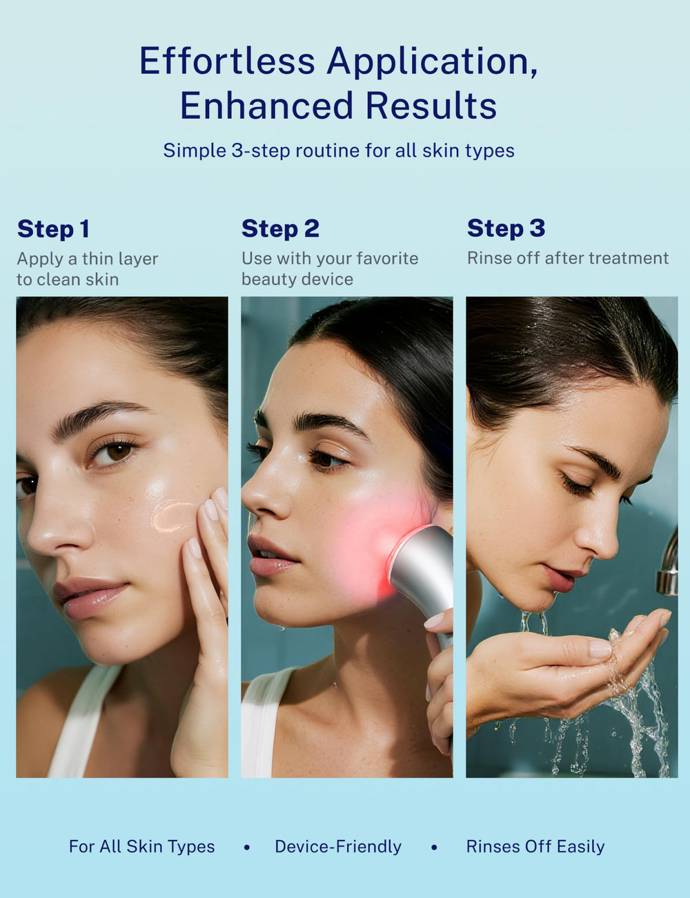 KARUNO gel conductivo Aloe vera y ácido hialurónico para hidratación profunda.