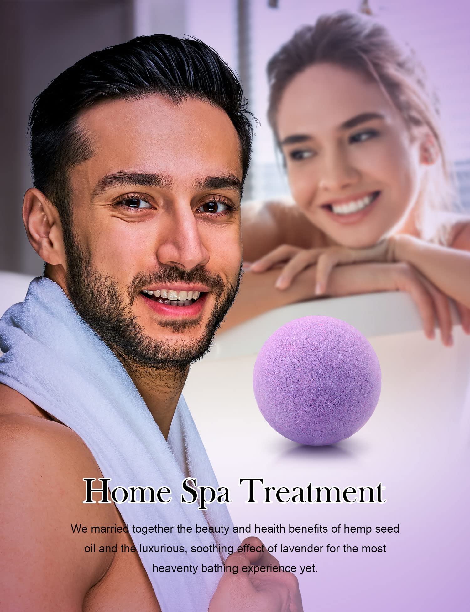 kastu bombas de baño con aceite de canamo natural para hidratar la piel.