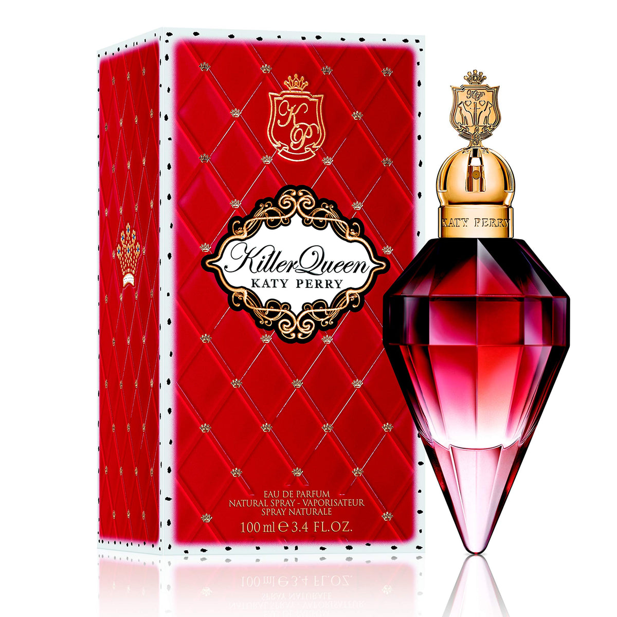 Katy Perry Killer Queen, botella fragancia elegante, ideal para noches memorables.
