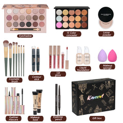 KAVCENT kit maquillaje: base y corrector para un acabado uniforme.