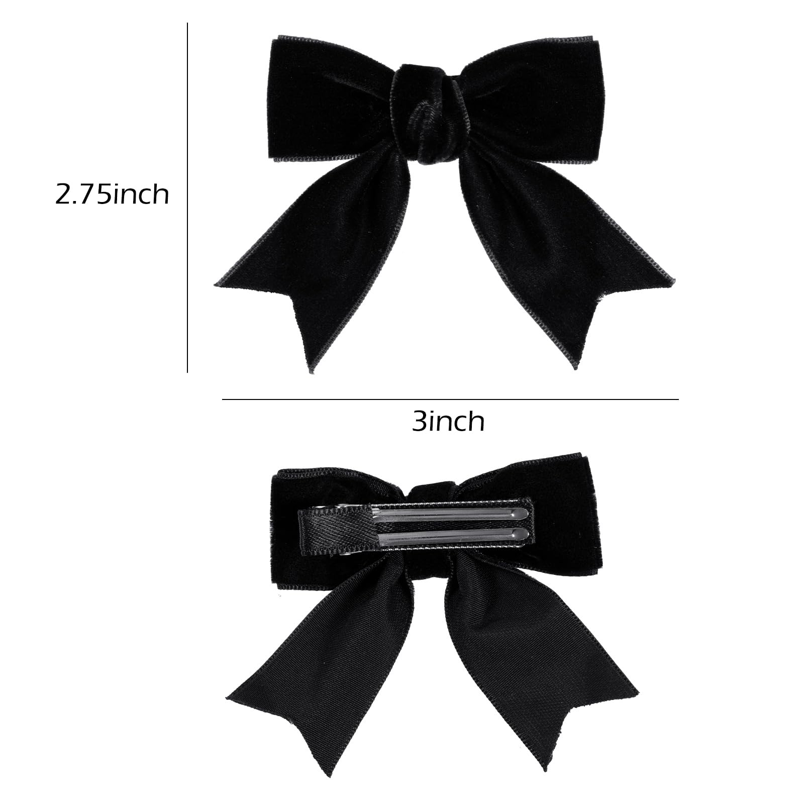 Lazo elegante KCHIES de terciopelo negro para escolares