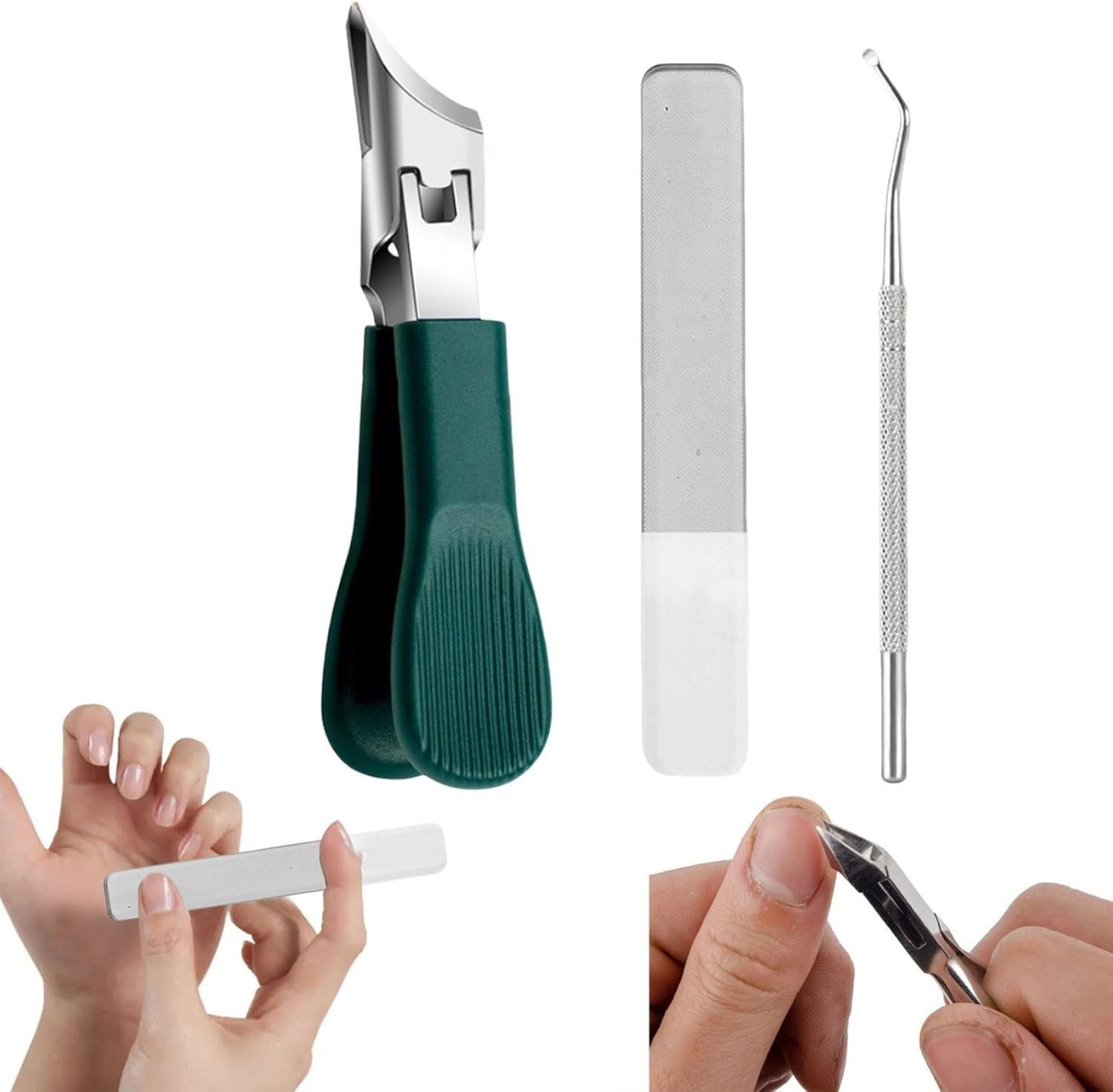 Kcyuowq Eagle Beak corta uñas con boca ancha para uñas gruesas