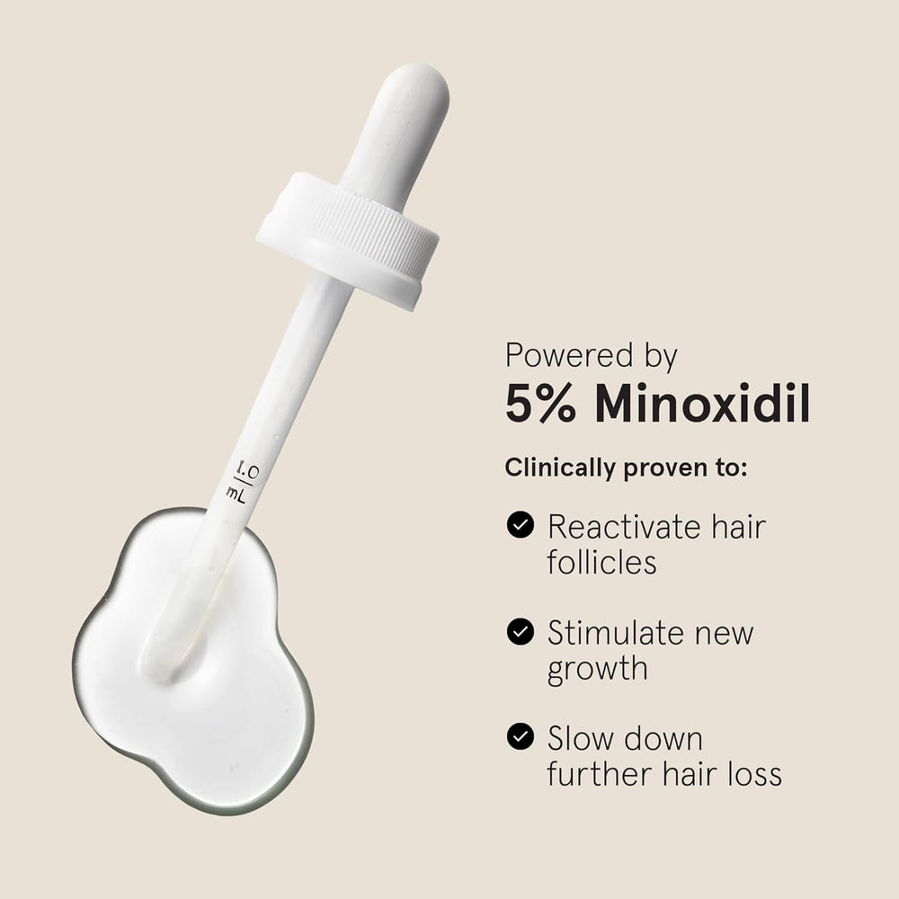 Keeps Minoxidil 5% aplicación coronilla facilita cuidado capilar específico.
