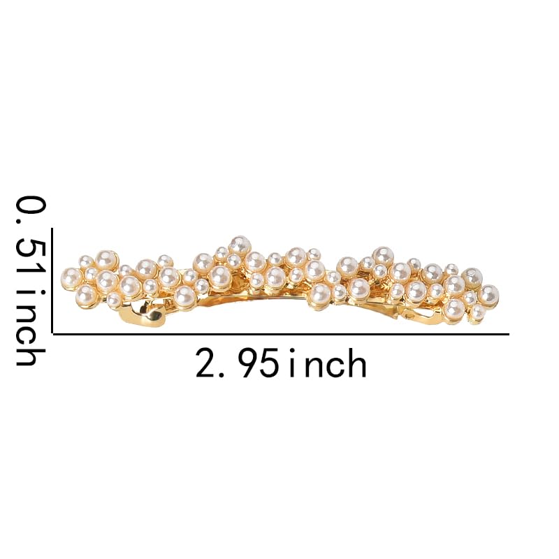 Barrette Kefley con perlas brillantes para un toque festivo.