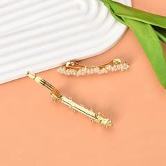Pinzas Kefley de perlas para el frente, ideal para acentuar el look diario.