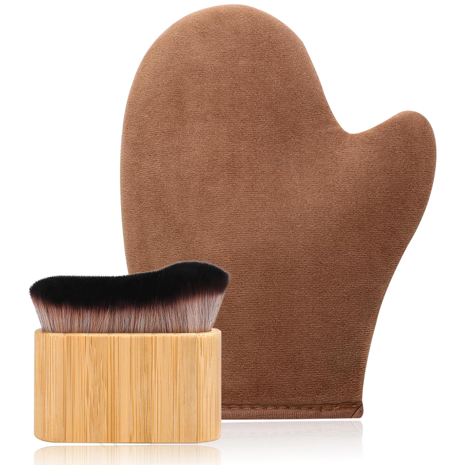 Guante bronceado KELILO 2 en 1 para aplicación suave y uniforme.