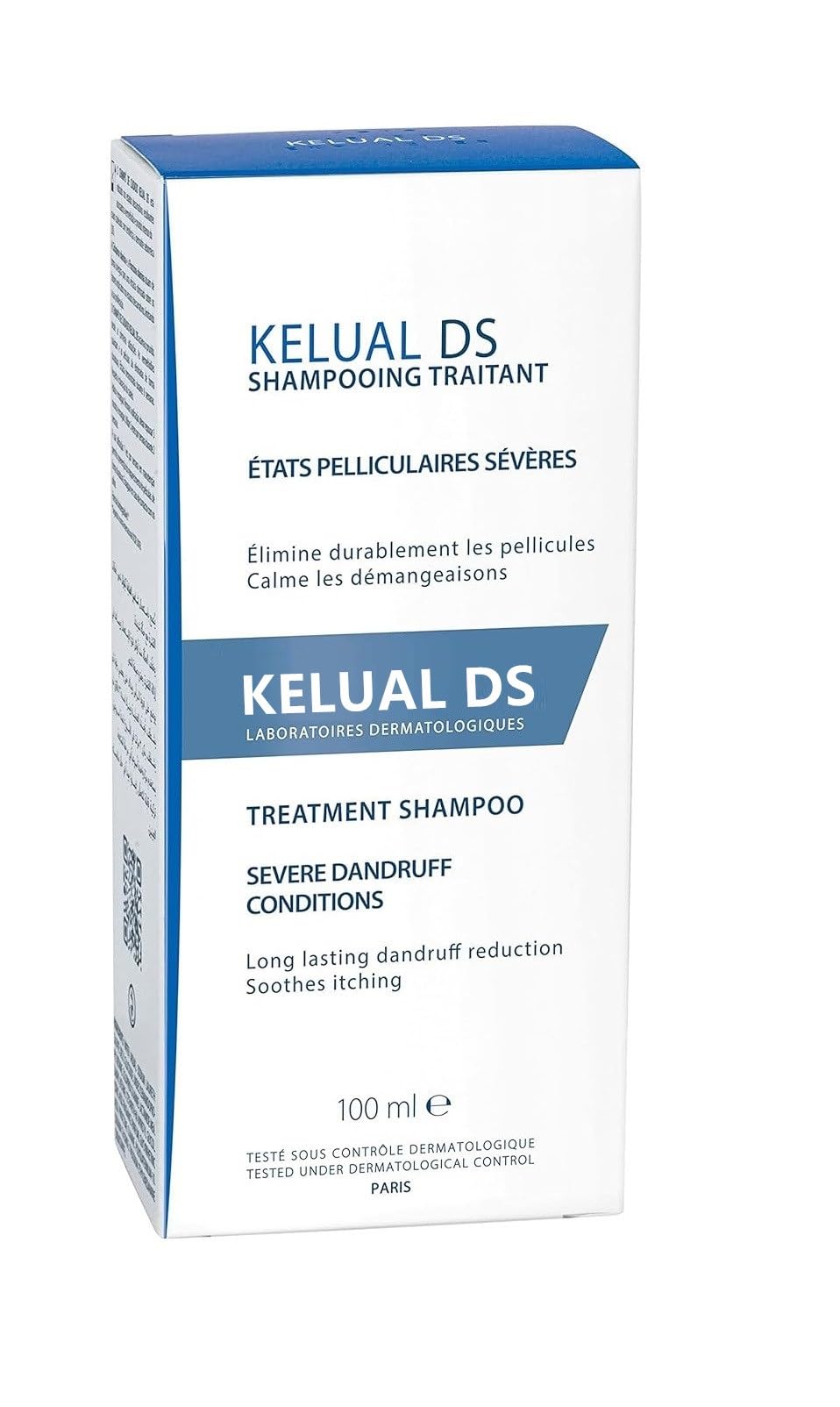 KELUAL DS shampoo anti-caspa en bote ofrece limpieza focal para el cuero cabelludo