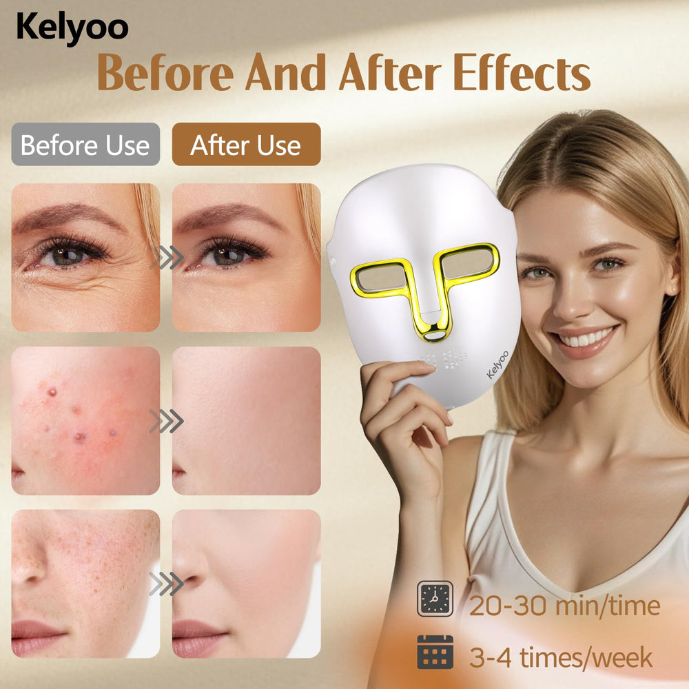 Kelyoo máscara LED azul para piel con imperfecciones