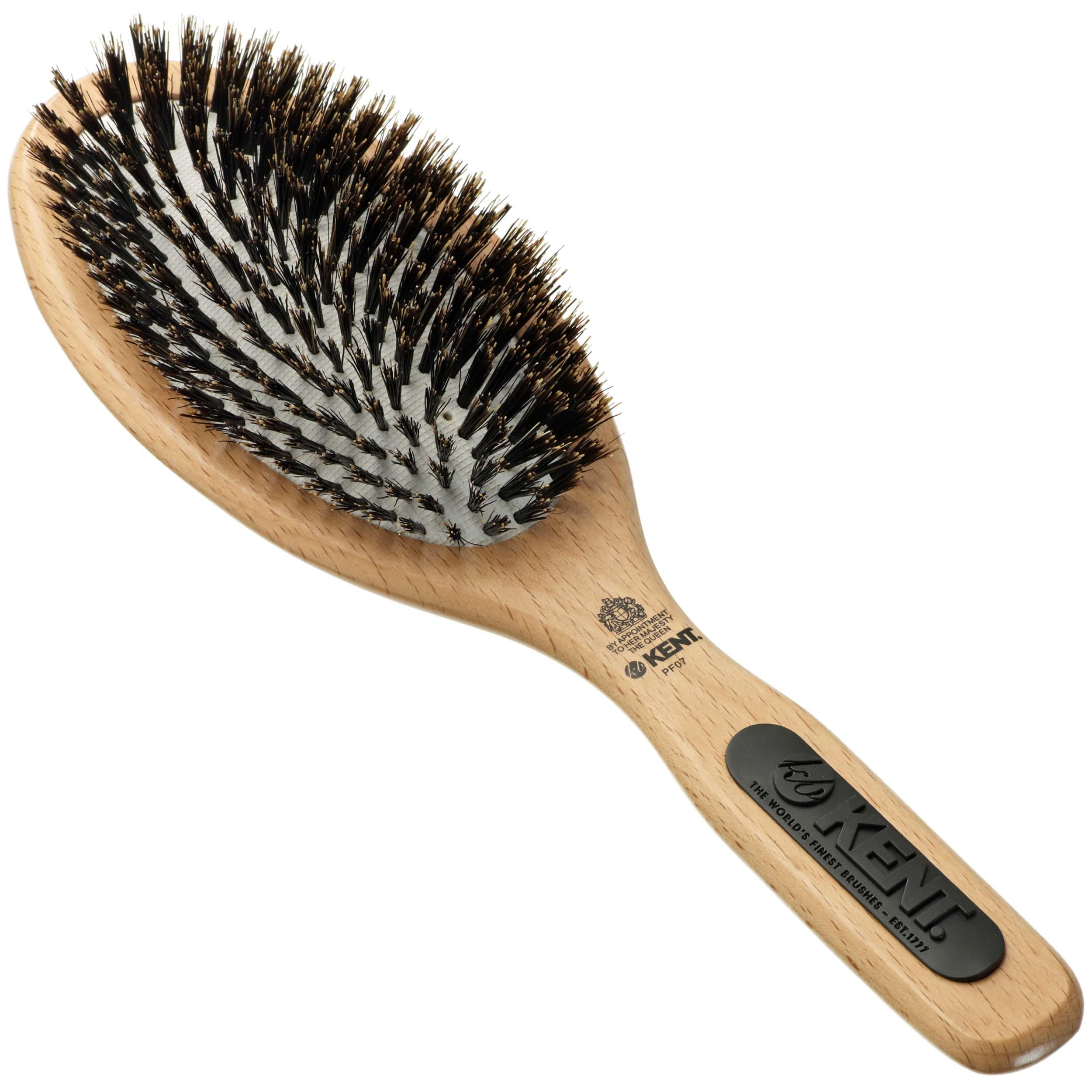 Kent PF07 cepillo con pelo de jabalí y nylon para desenredar y distribuir aceites naturales