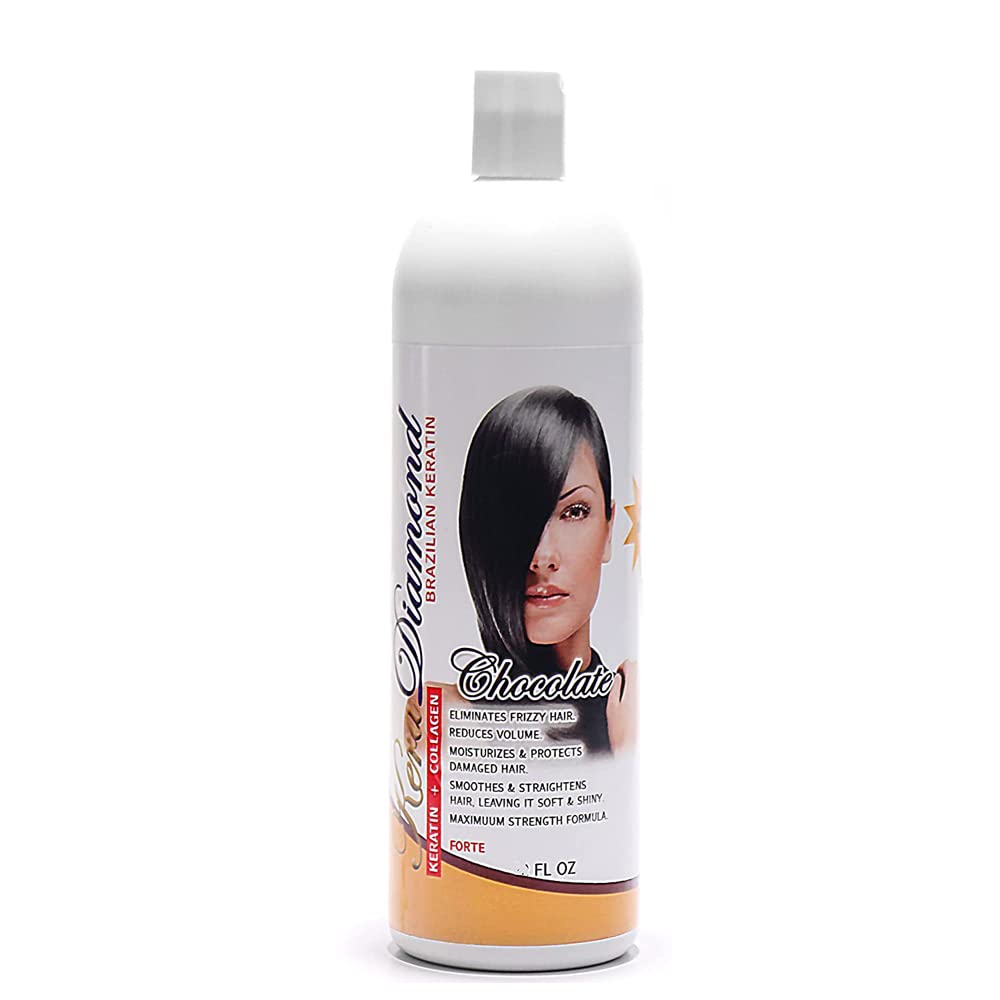 Kera Diamond Keratin Chocolate Restore en bote, brillo y reparación para el cabello