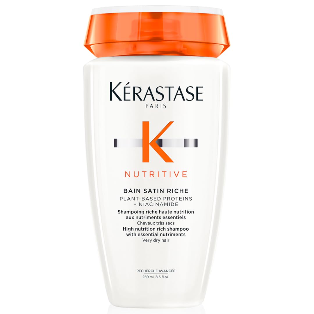 KÉRASTASE Nutritive Bain Satin Riche: botella del champú para cabello muy seco y suave