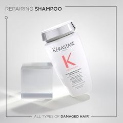 Kerastase Premiere reconecta los enlaces de queratina para reducir quiebes.